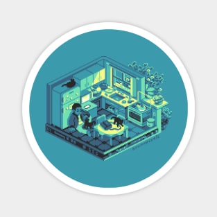 isometric room III Magnet